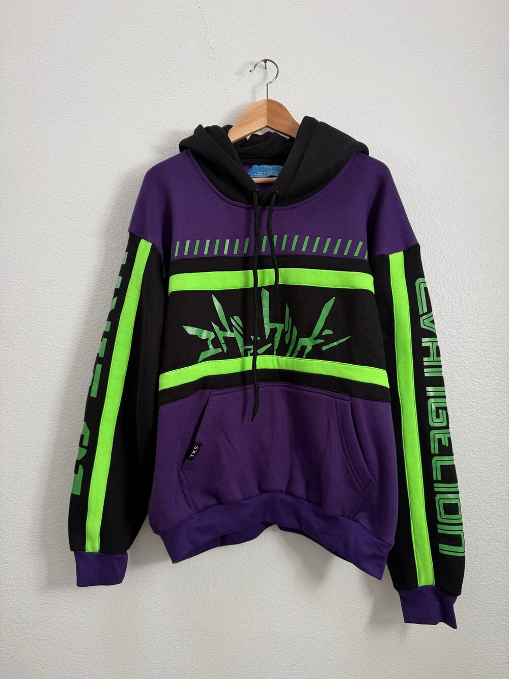 The Kigu Stop TKS Evangelion EVA Unit-01 Oversized Hoodie Purple Green (Fits L)